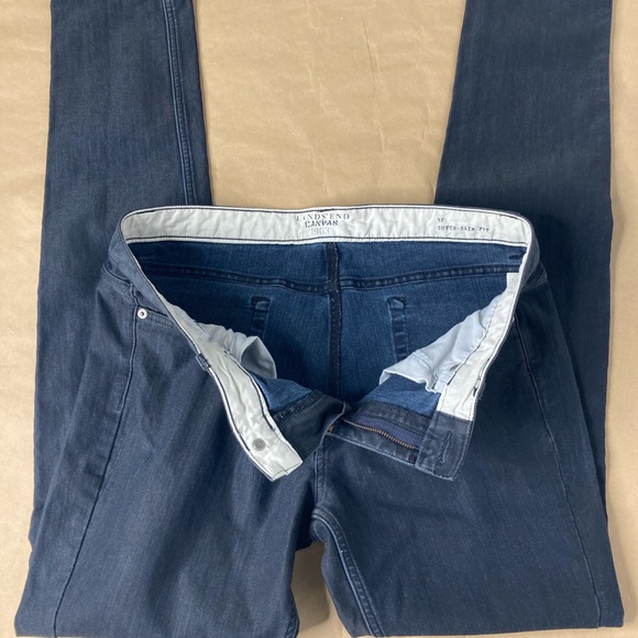 Lands' End Canvas 1963 super slim fit size 9 jeans in dark blue like new! - Picture 9 of 16